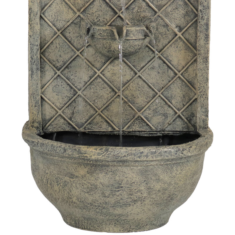 Sunnydaze Messina Polystone Outdoor Wall Fountain
