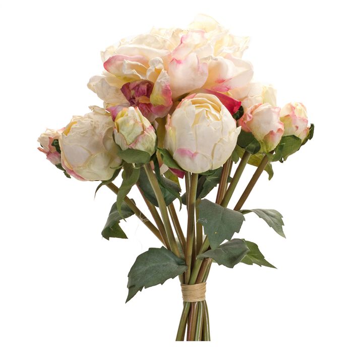 Peony Flower Bouquet Bundle Lush Artificial Blooms for Elegant Floral Arrangements and Decor (Set of 6)