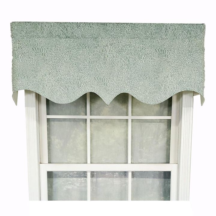 RLF Home Luxurious Modern Design Classic Miramar Regal Style Window Valance 50" x 17" Coral