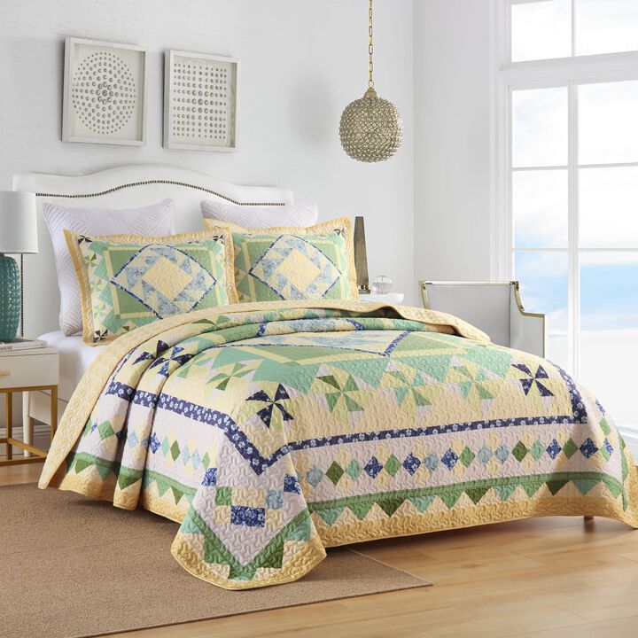 Marcielo 3 Pcs Summer Lightweight Quilt Bedspread Set B197 Queen