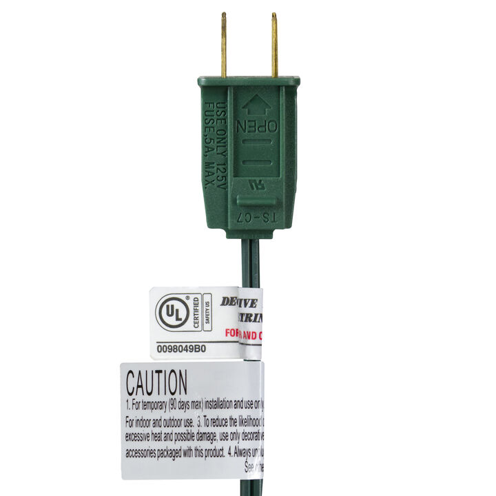 Set of 25 C7 Clear Christmas Lights - 24 ft Green Wire