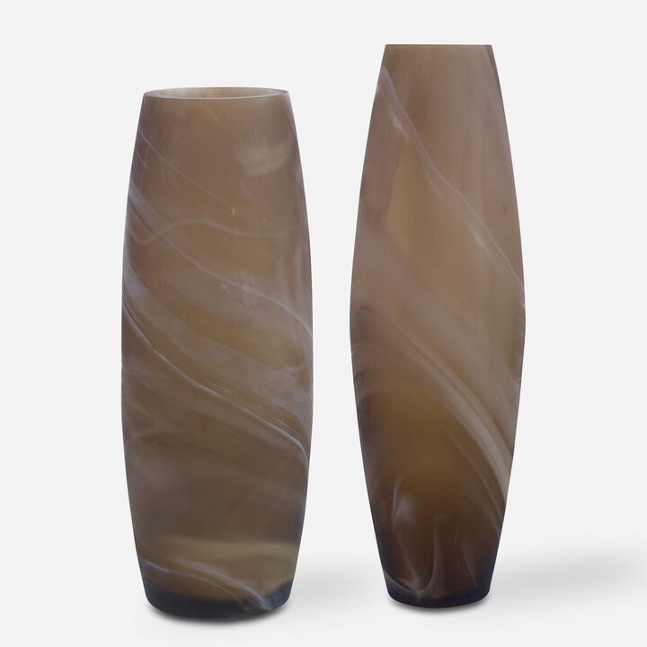 Delicate Swirl Vases (Set of 2)