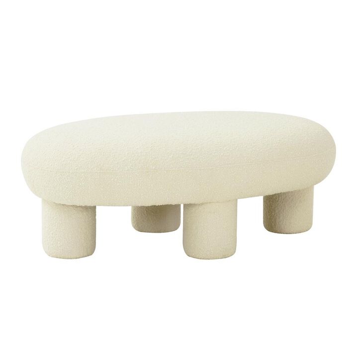 Belen Kox Trendy Boucle Upholstered Ottoman, Belen Kox
