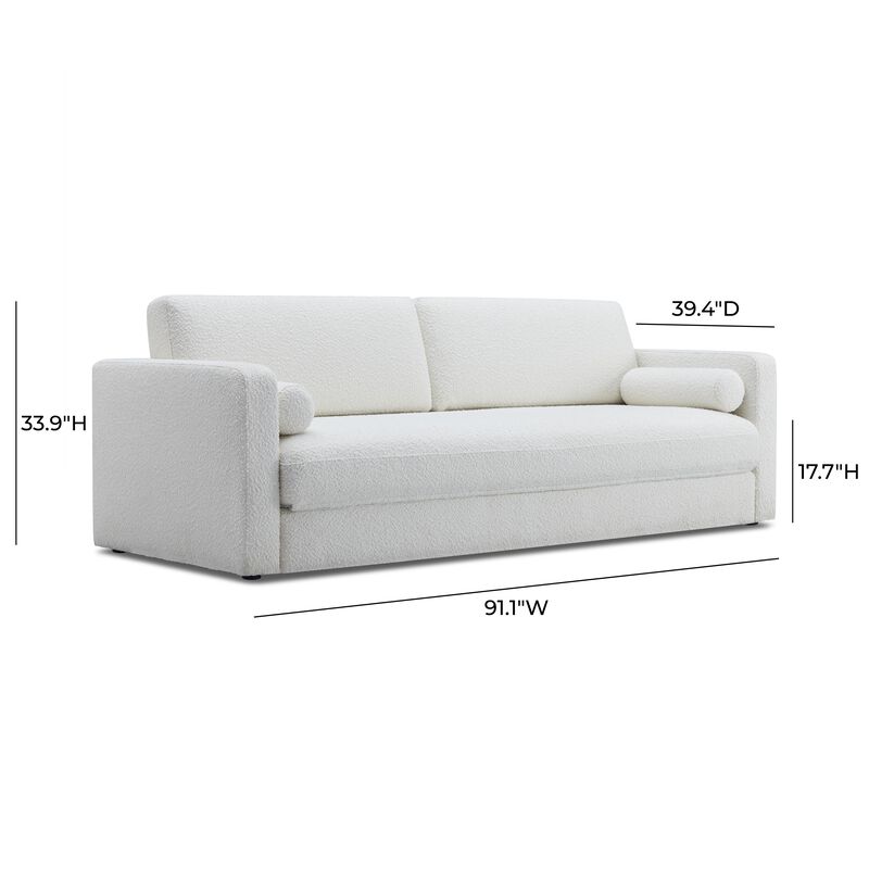 Ryan Cream Upcycled Linen Sofa Bed