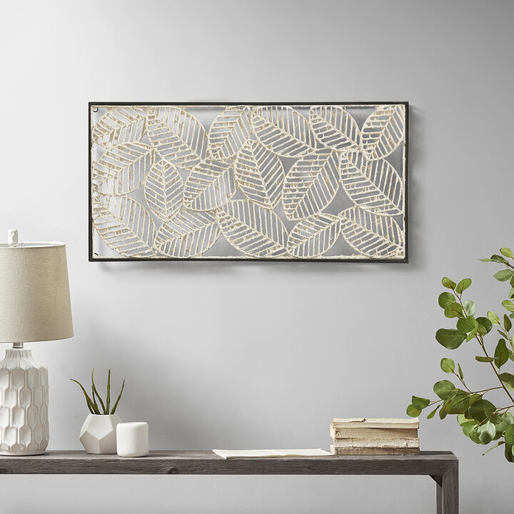 Gracie Mills Corazon Modern Chic Metal Framed Decor Panel