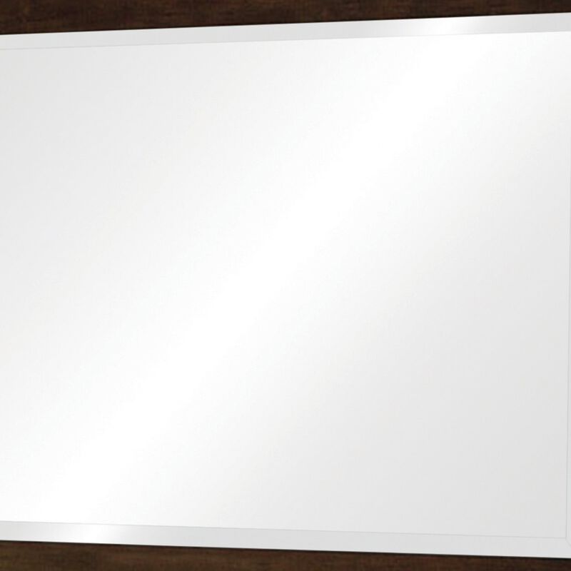 40 Inch Solid Wood Modern Mirror, Portrait, Framed, Cappuccino Brown-Benzara