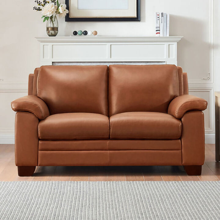 Magnum Top Grain Leather Loveseat