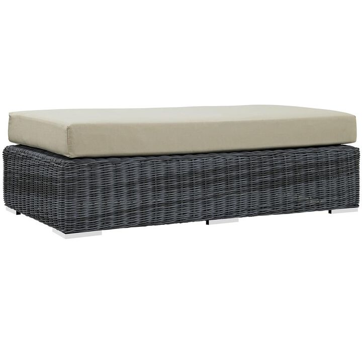 Modway Summon Outdoor Patio Sunbrella Rectangle Ottoman