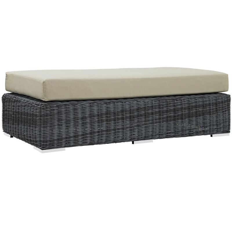 Modway Summon Outdoor Patio Sunbrella Rectangle Ottoman