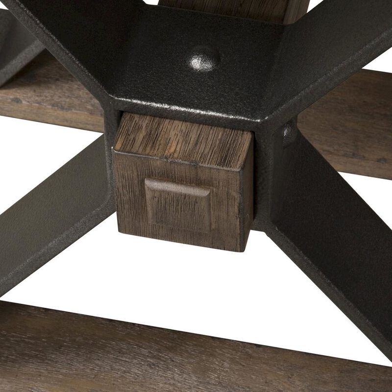Starlight Canyon Home Living Room End Tables, Farmhouse Side Table with Storage, Brown Wood