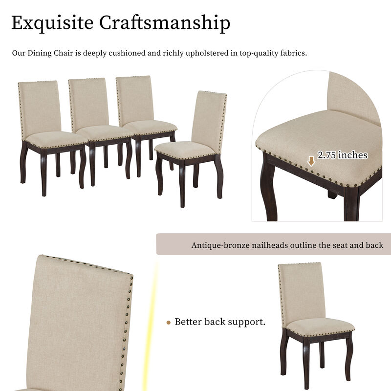 Merax 5-Piece Farmhouse Dining Table Chairs Set