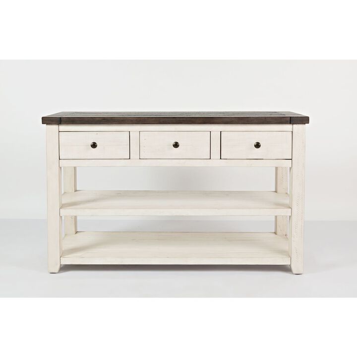 Jofran Madison County Rustic Reclaimed Solid Wood Farmhouse Sofa 50 Sofa Table