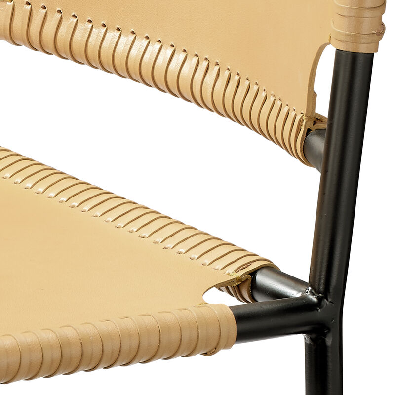 Asher Cashew Leather Bar Stool