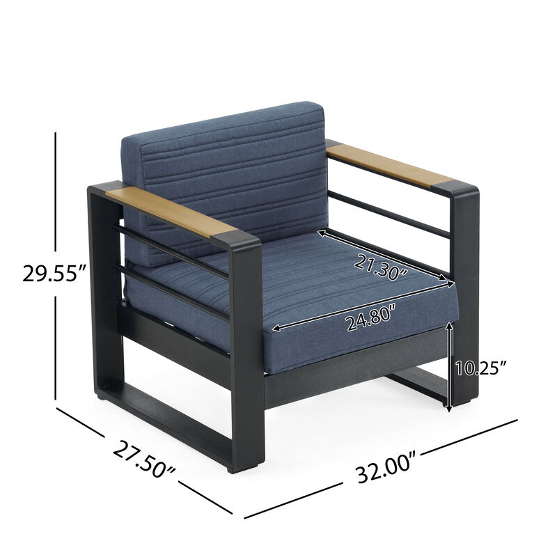 Merax Metal Frame Club Chair Home Chair