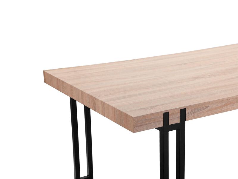 Kent 6-Seating Dining Table with Black Metal Legs