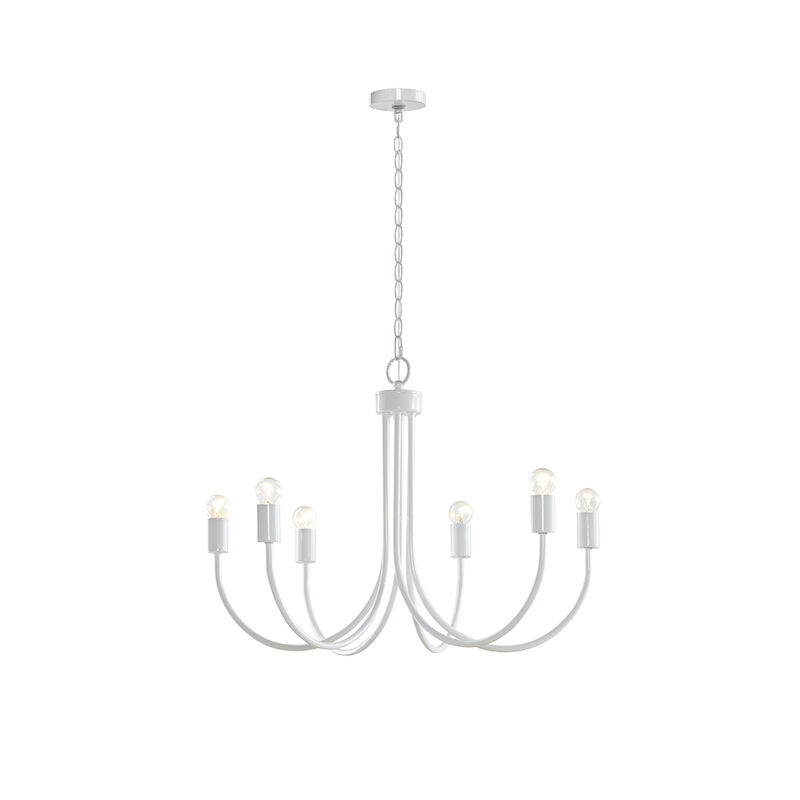 Gracie Mills Aiello Modern 6-Light Metal Chandelier