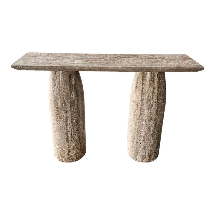 Serene Travertine Console Table 59"