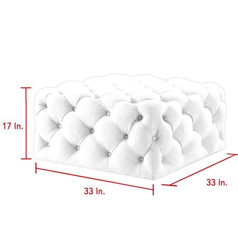 Inspired Home Brett Cocktail Ottoman