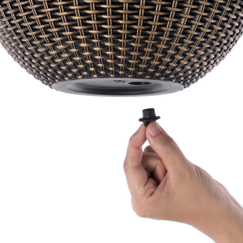 10" Self Watering Bronze Hanging Basket Flower Planter