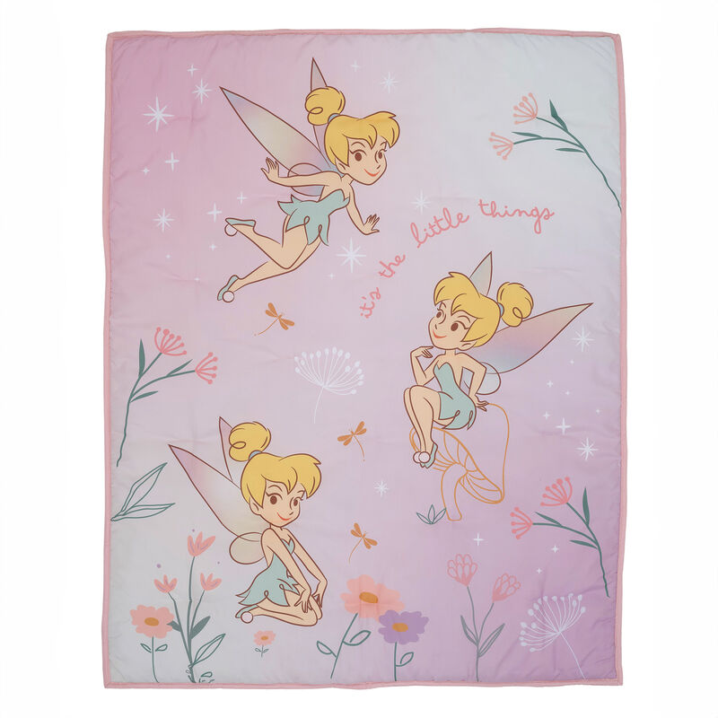 Bedtime Originals Tinker Bell 3-Piece Crib Bedding Set - Pink, Purple, White