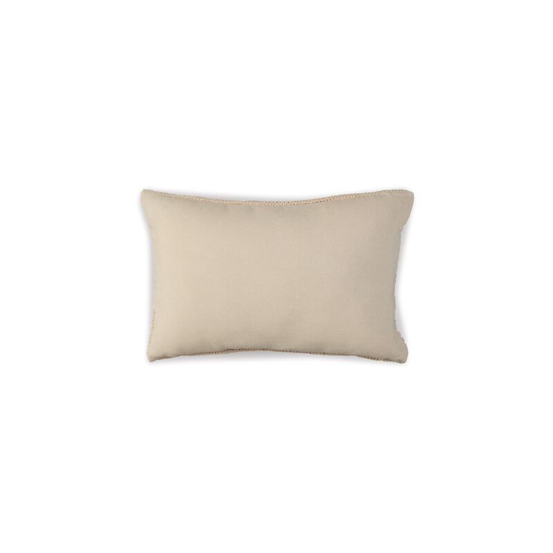 14 x 20 Lumbar Accent Throw Pillow, Ribbed Tan Brown Cotton, Polyfill - Benzara