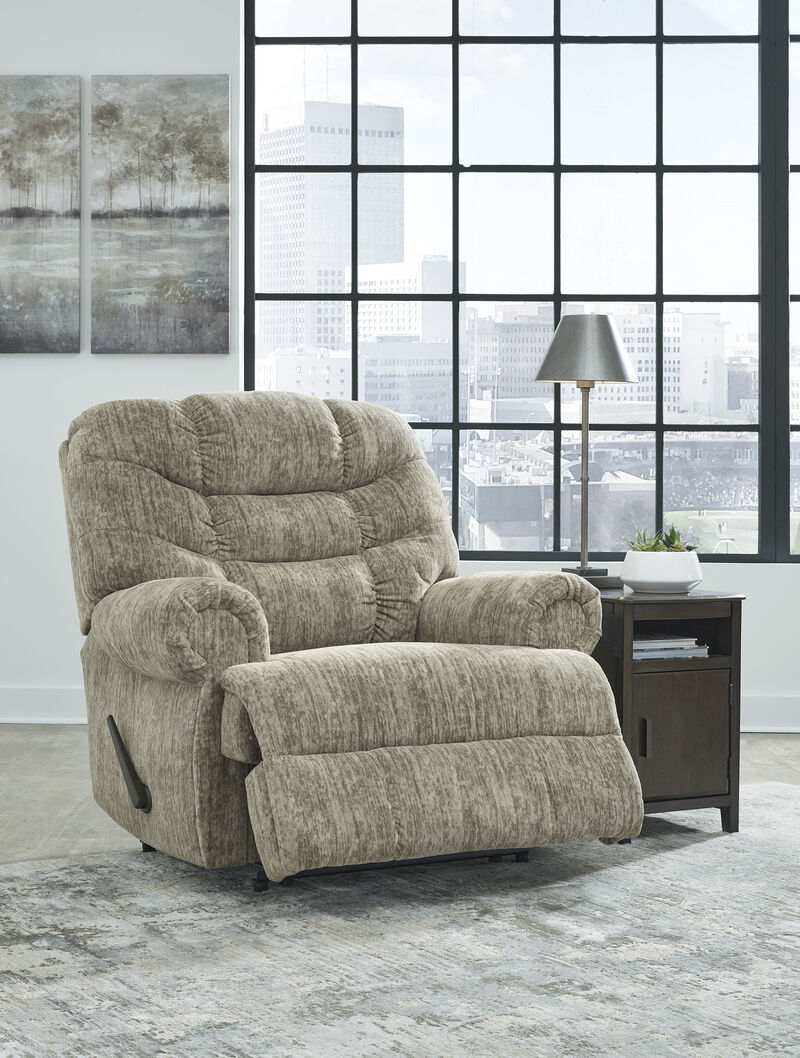 Movie Man Oversized Manual Recliner, Taupe