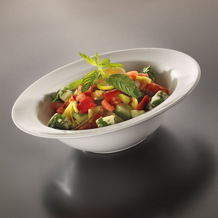Banquet dia.10.25" h:2.5" 25 oz. Round Warm White Porcelain Bowl (Set of 2)