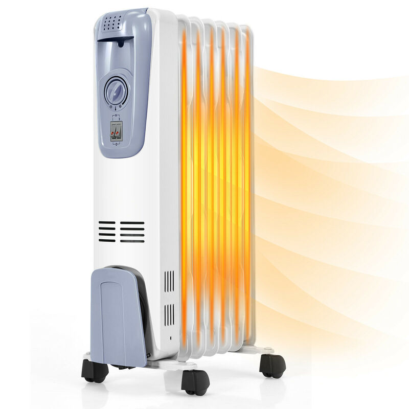 Oil Filled Radiator with Thermostat and 4 Bottom Wheels