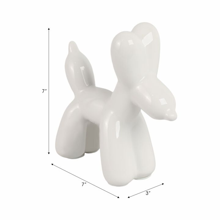7" Ceramic Glam Balloon Dog