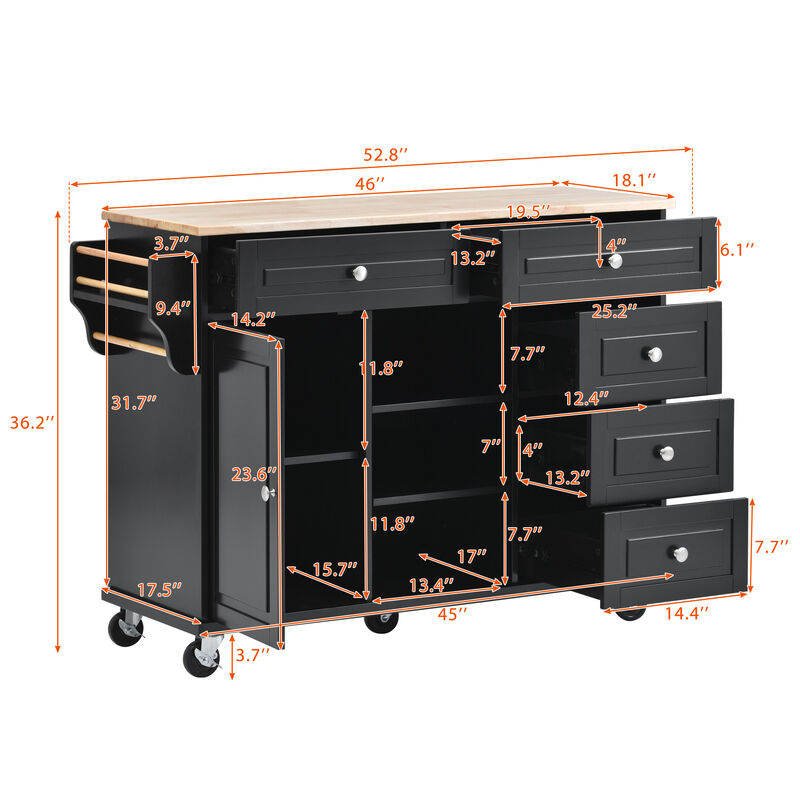 Merax Rolling Mobile Kitchen Island