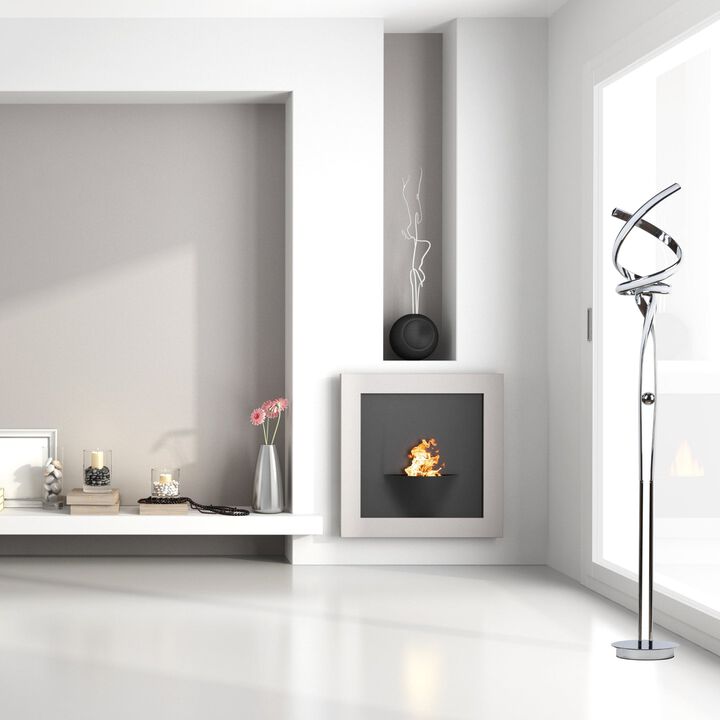 Munich Floor Lamp Wood Metal Dimmable Integrated LED