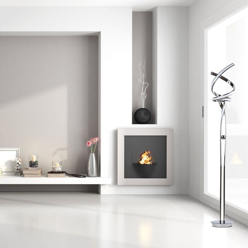 Munich Floor Lamp Wood Metal Dimmable Integrated LED