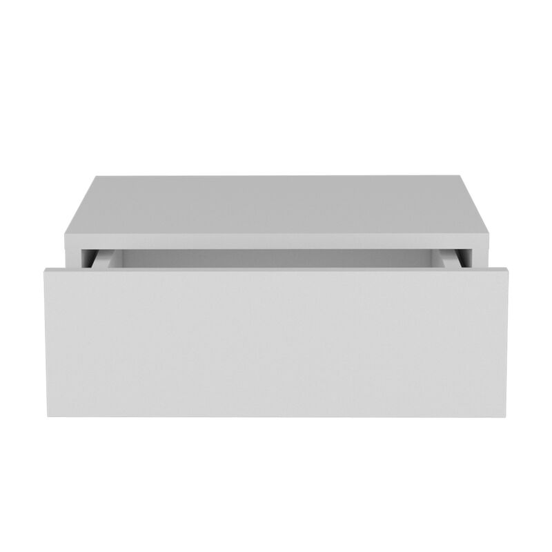 DEPOT E-SHOP Ivor Floating Nightstand, Modern Wall-Mounted Bedside Shelf with Drawer, Black