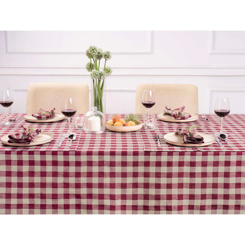 Solino Home 100% Pure Linen Tablecloth | Morgan Check