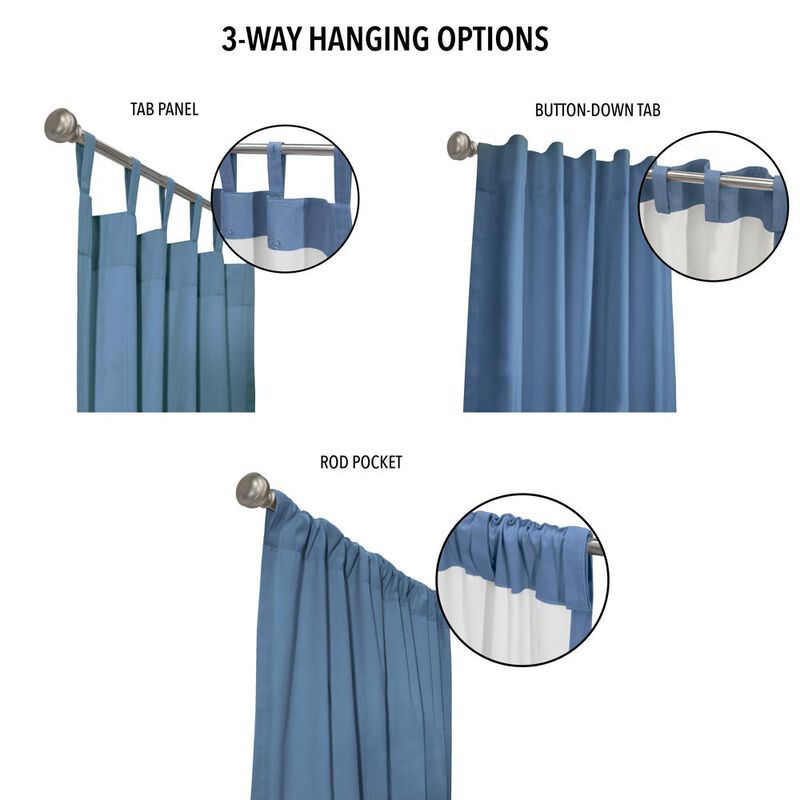 Thermalogic Weathermate Topsions Room Darkening Provides Daytime and Nighttime Privacy Curtain Panel Pair Each Blue