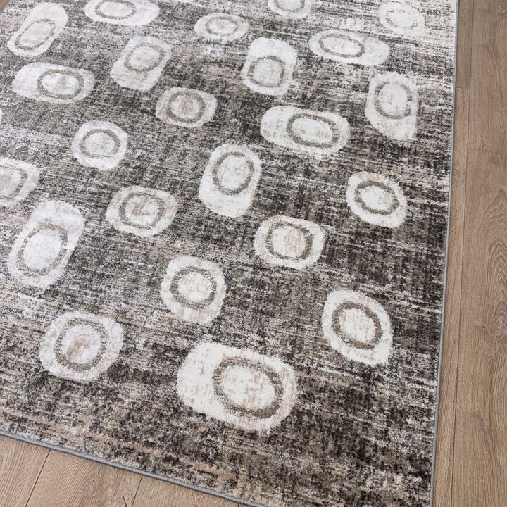 Cadence Abstract Modern Grey Beige Indoor Area Rug