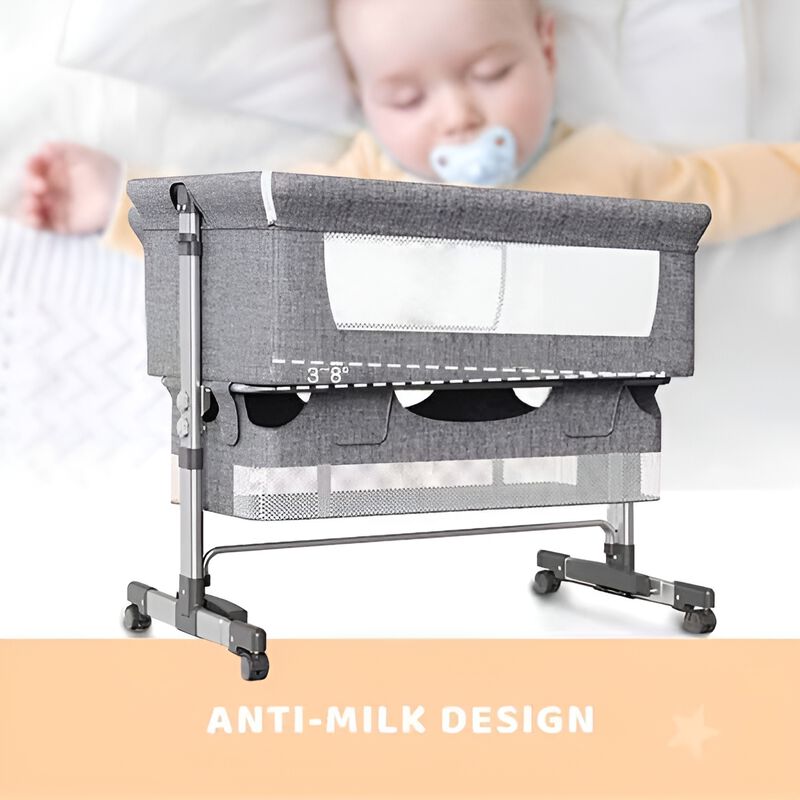 Baby Bassinet Bedside Sleeper 3-in-1 Adjustable Bedside Crib for Newborns & Infants
