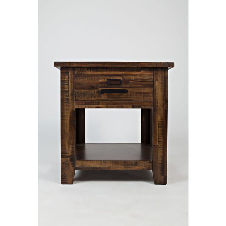 Jofran Distressed Industrial End Table