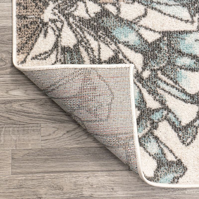 Giglio Modern Botanical Flower Area Rug