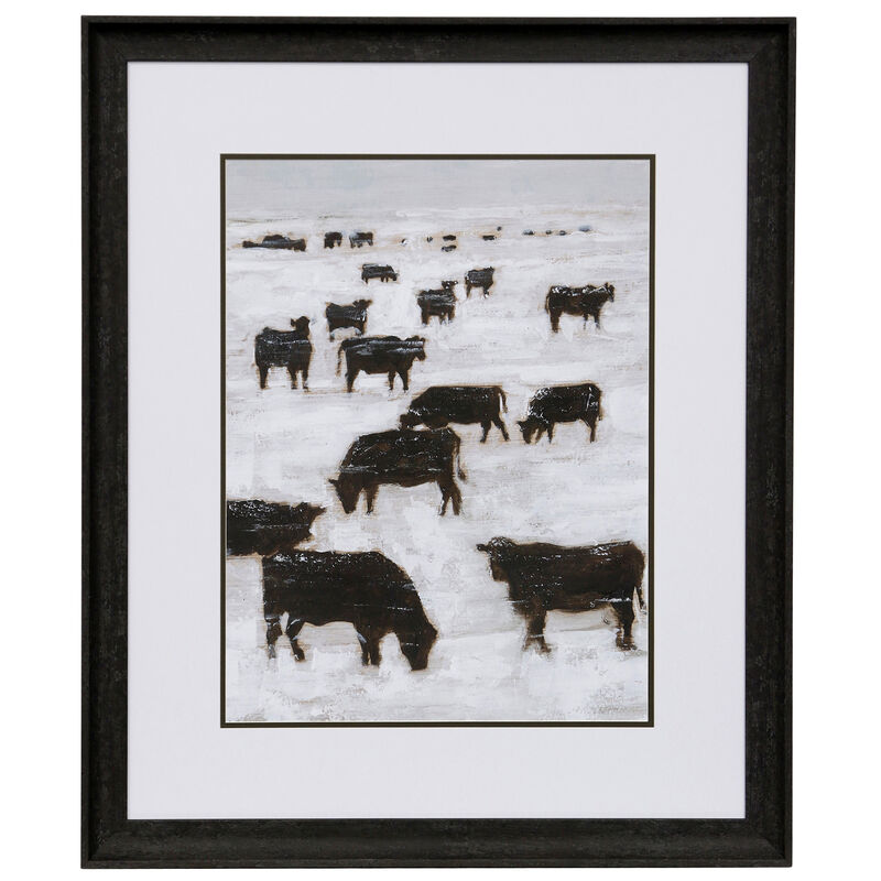 Winter Grazing I Framed Print