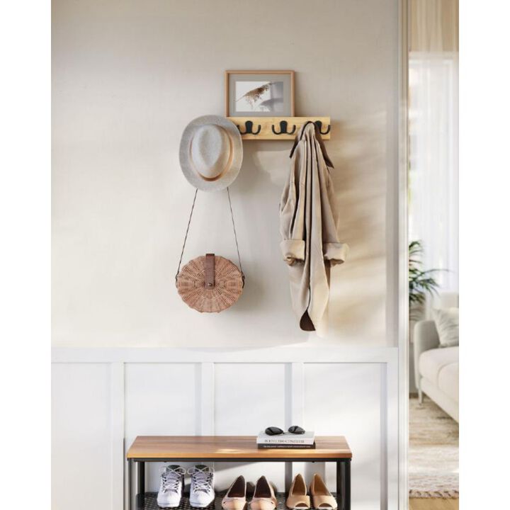 Wall-Mounted Coat Rack for Space-Saving Entryway Organization
