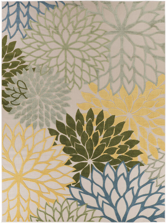Aloha ALH05 Green/Multicolor 6' x 9' Rug