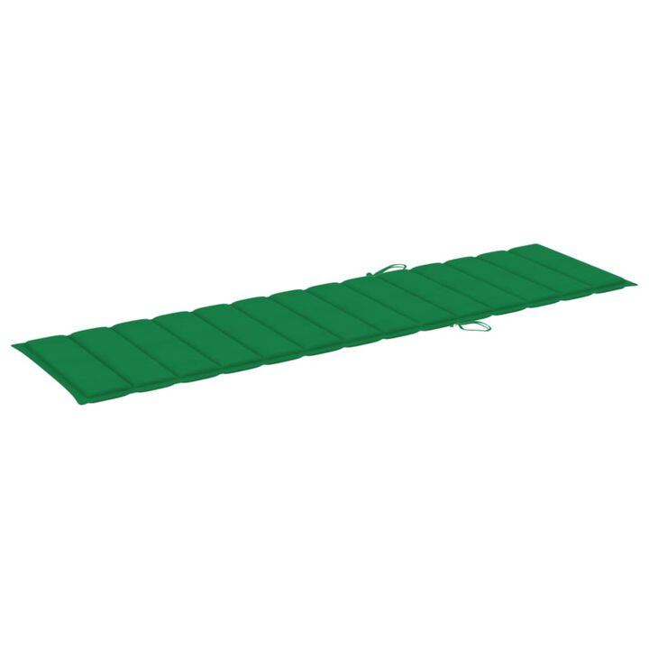 vidaXL Sun Lounger Cushion Green 78.7"x19.7"x1.6" Fabric