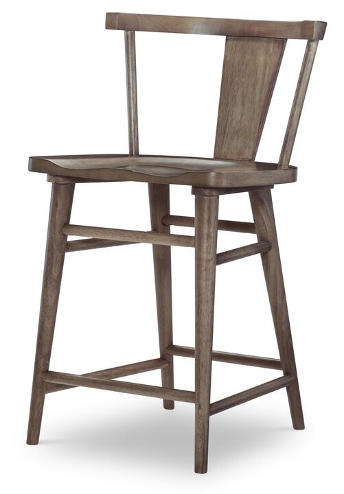XXX's and OOO's Counter Height Splat Back Chair