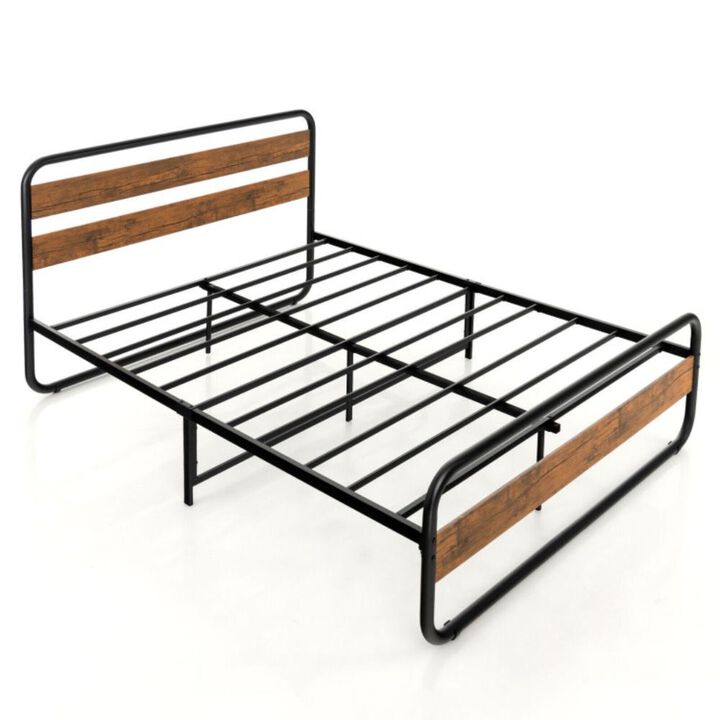 Hivvago Arc Platform Bed with Headboard and Footboard