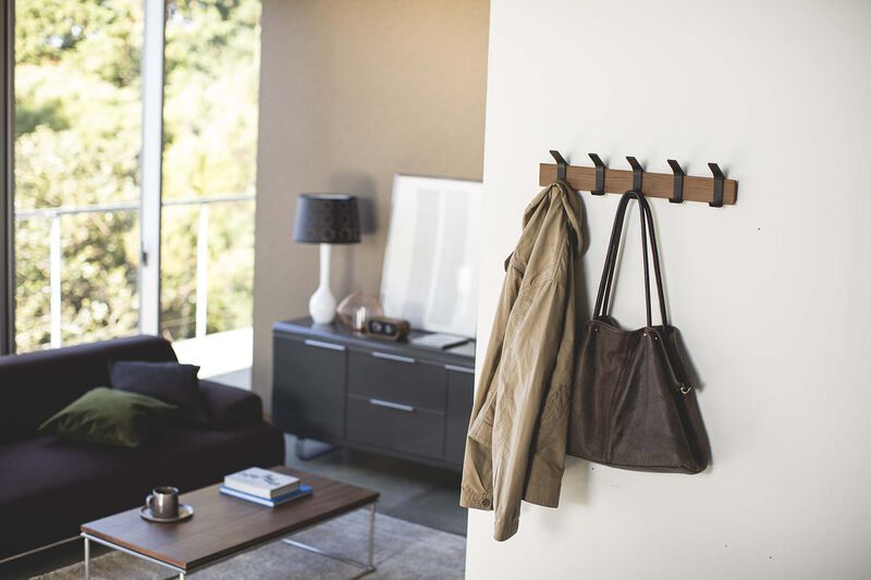 Wall-Mounted Coat Hanger - Steel & Wood