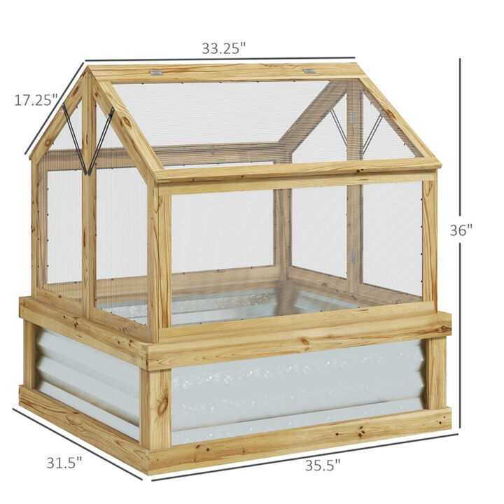 Outdoor Flower Bed Greenhouse for Year-Round Plant Growth