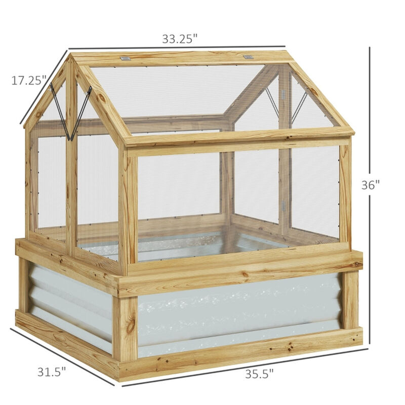 Outdoor Flower Bed Greenhouse for Year-Round Plant Growth