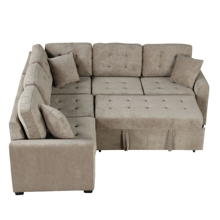 Merax Pull-out Sleeper Sofa with Wheels