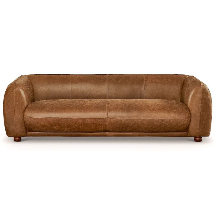 Ashcroft Furniture Co Marlon Luxury Italian Leather Sofa